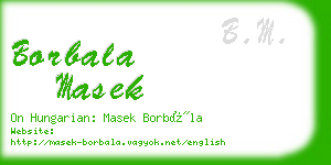 borbala masek business card